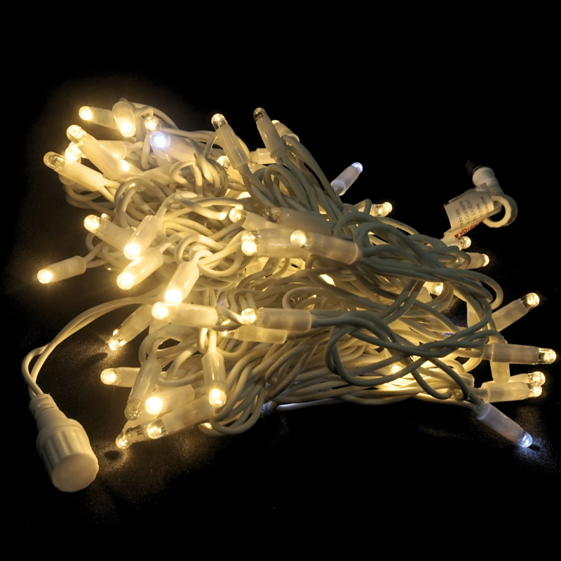 serie led luz blanco cálido con starflash gama alta cable blanco 10 metros